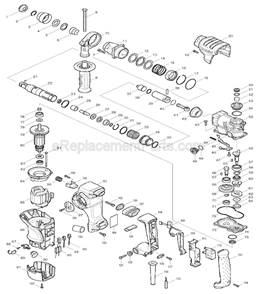 Page A Diagram and Parts List for HR2811F  Makita Hammer Drill