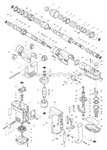 Part Location Diagram of 417164-7 Makita Handle