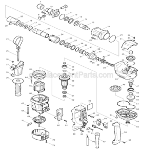 Page A Diagram and Parts List for HR4041C  Makita Hammer Drill