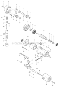 Part Location Diagram of A-15051 Makita Die