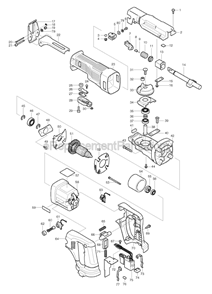 Page A Diagram and Parts List for JR180D  Makita Reciprocating Saw