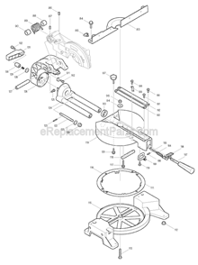 Page B Diagram and Parts List for LS0711Z  Makita Miter Saw
