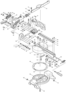 Page B Diagram and Parts List for LS0714  Makita Miter Saw