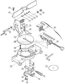 Page B Diagram and Parts List for LS1000  Makita Miter Saw