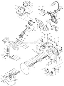 Page A Diagram and Parts List for LS1013FL  Makita Miter Saw