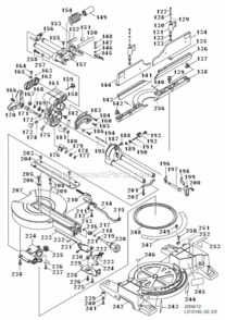 Page B Diagram and Parts List for LS1016LX5  Makita Miter Saw