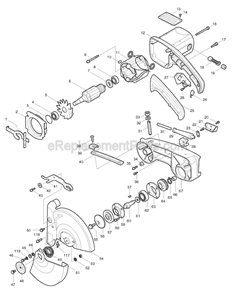 Part Location Diagram of 343465-6 Makita Guide Arm
