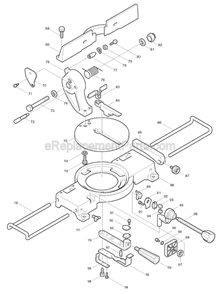 Page B Diagram and Parts List for LS1020  Makita Miter Saw