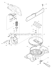 Part Location Diagram of 256280-8 Makita Pin 8