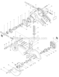 Page A Diagram and Parts List for LS1030  Makita Miter Saw