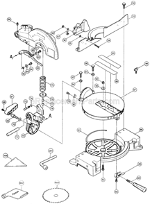 Page B Diagram and Parts List for LS1040F  Makita Miter Saw