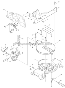 Part Location Diagram of 265437-0 Makita Hex. Bolt M10