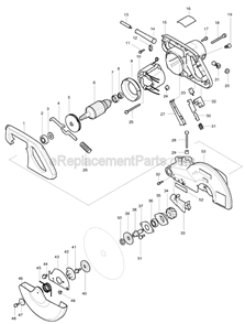 Page A Diagram and Parts List for LS1045  Makita Miter Saw
