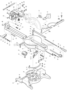 Part Location Diagram of 140E52-0 Makita Sub Fence