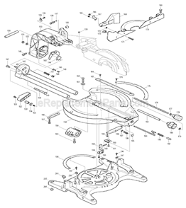 Page B Diagram and Parts List for LS1214L  Makita Miter Saw
