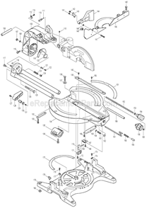 Page B Diagram and Parts List for LS1214  Makita Miter Saw