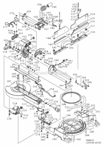Page A Diagram and Parts List for LS1216LX4  Makita Miter Saw