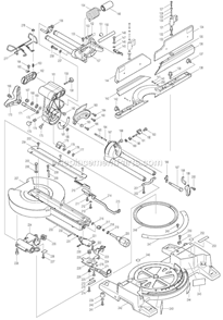 Page A Diagram and Parts List for LS1216LX  Makita Miter Saw