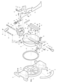 Part Location Diagram of 271308-1 Makita Knob 40