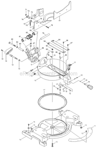 Page B Diagram and Parts List for LS1221  Makita Miter Saw