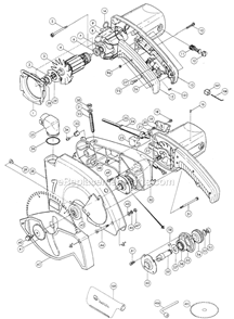 Page A Diagram and Parts List for LS1400  Makita Miter Saw