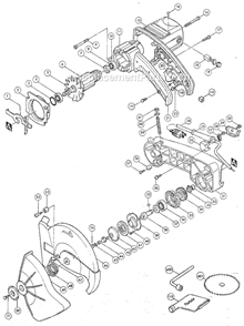 Page A Diagram and Parts List for LS1430  Makita Miter Saw