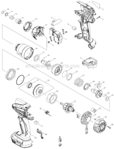 Part Location Diagram of 162302-3 Makita Latch