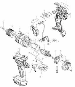 Part Location Diagram of 650725-2 Makita Switch, Lxph03