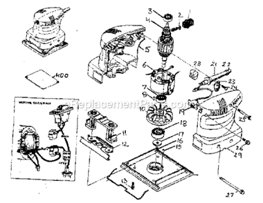 Page A Diagram and Parts List for M901  Makita Sander Polisher