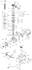 Part Location Diagram of 304013-E Makita Crankcase Cover