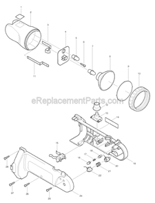 Page A Diagram and Parts List for ML120  Makita Worklight & Flashlight