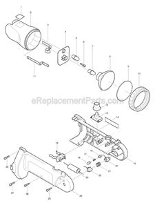Page A Diagram and Parts List for ML140  Makita Worklight & Flashlight
