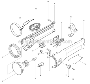 Page A Diagram and Parts List for ML900  Makita Worklight & Flashlight