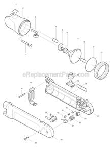 Page A Diagram and Parts List for ML902  Makita Worklight & Flashlight