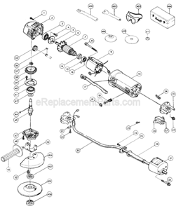 Page A Diagram and Parts List for N9501BZ  Makita Angle Grinder