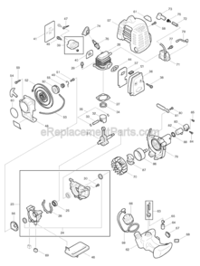 Part Location Diagram of 521-65002-00 Makita Damper