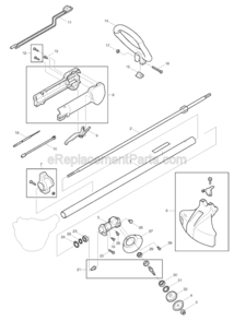 Part Location Diagram of 616-50210-01 Makita Lever Case Assembly