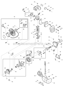 Page B Diagram and Parts List for RBC261  Makita Trimmer
