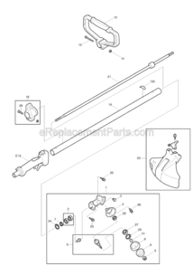 Page A Diagram and Parts List for RBC281  Makita Trimmer