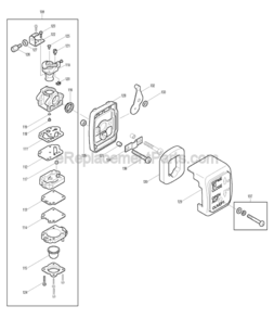 Page C Diagram and Parts List for RBC311  Makita Trimmer