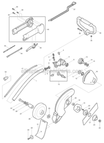Page A Diagram and Parts List for RBE250  Makita Trimmer