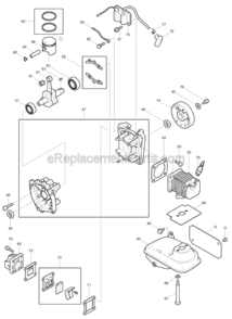 Page B Diagram and Parts List for RBL500  Makita Leaf Blower / Vacuum