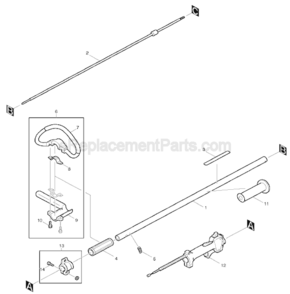 Page A Diagram and Parts List for RPT250  Makita Hedge Trimmer