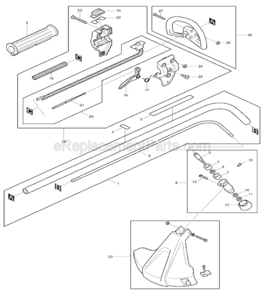 Page A Diagram and Parts List for RST200  Makita Trimmer