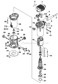 Part Location Diagram of 140735-2 Makita Outer Housing Complete