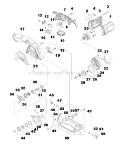 Part Location Diagram of 195332-9 Makita Battery Bl1014 Set