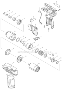 Page A Diagram and Parts List for TD090DW  Makita Impact Driver