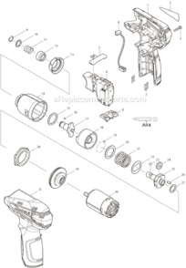 Page A Diagram and Parts List for TD090D  Makita Impact Driver