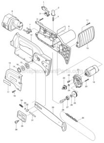 Part Location Diagram of 922323-5 Makita Hex. Socket Head Bolt M6X16
