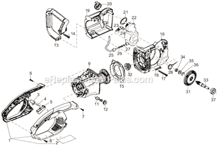 Page A Diagram and Parts List for UC4030A  Makita Chainsaw